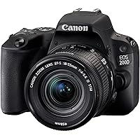 Canon EOS 200D 24.2MP Digital SLR Camera + EF-S 18-55 mm f4 is STM Lens, Free Camera Case and 16GB Card Inside
