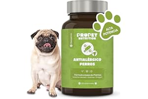 PROPET NUTRITION Combate Alergias Perros. Suplemento 100 % Natural. Alivio Picor y Cuidado Piel Atópica. 125 Dosis. Hipoalergénico a base de Psyllium, Biotina, Omega 3 y Cúrcuma + Vit E. Antiácaros. Antiinflamatorio