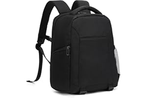 Andoer Mochila para Cámara, Mochila Fotografia Impermeable con Divisores Flexibles Compatible con computadora portátil/Canon/Nikon/Sony/Cuerpo de cámara SLR Digital/Lente/Trípode/Botella de Agua