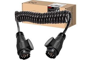 ‎CXTM CXTM 13 Pin to 13 Pin Trailer Cable, 13 Pin Extension Cable 3 Metres, 13 Pin to 13 Pin Adapter Cable Universal Trailer / RV / Caravan / Car Cable (3M)