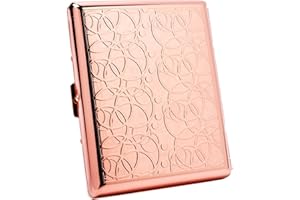 ‎GOSHENTECH Goshentech Retro Metal Plated Rose Gold Case 20 Capacities for 100mm Double Sided Spring Clip Open Pocket Holder (Rose Gold)