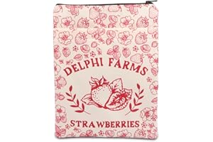 KUIYAI Delphi Farms - Custodia a libro per amanti del libro con cerniera per libri e libri, regalo librico (delphi farms)