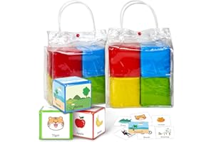Boczif Pocket Story Dice for Kids Playing Game Dice Cubes for Classroom Teaching, Education Soft Foam Dice Teacher Teaching Story Cubes Toys for School Learning Activities (Set of 2)
