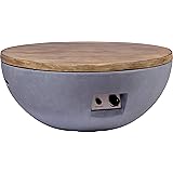 dobar Konkaver Outdoor Lava-Ofen mit Lavasteinen, Propangas-Flamme