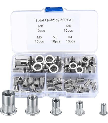 Pince à Écrou à Riveter 2 En 1 SONLLER 35,6 Cm - 290 Rivets + Mandrins M3-M12 - Kit Complet