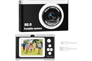 FAYIBUY Macchina Fotografica Digitale 40MP 1080P FHD Fotocamera Digitale con Zoom Digitale 8X Ricaricabile Macchina Digitale Compatta per Bambini Studenti Principianti