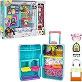 Squish-a-longs by Squishmallows hareketli bavul oyun seti, 2 x 2,5 cm mini squish, 3 oyun kademesi, 6 yaş ve 2 adet oyun akse