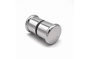 SHOWER SEAL UK LTD Chrome Shower Door Knob Handle | 6mm Glass Hole | 75mm Wide | Suitable for Shower Enclosures | HAND009