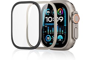 ESR 2er-Set Armorite Panzerglas für Apple Watch Ultra 3/2/1 (2025/2024/2023/2022, 49 mm), Militärischer Schutz, Gehärtetes Glas mit Aluminiumlegierungsrahmen, Kratzfest, Titan&Schwarz
