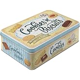 Nostalgic-Art Retro d&uuml;z saklama kabı, 2,5 l, Cookies 'n' Biscuits &ndash; Mutfak i&ccedil;in hediye fikri, kapaklı sac kutu, vintage tasar