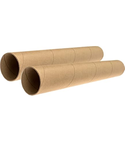 50 White Corrugated Square Mailing Tubes – 3x3x18 Inches, For Posters & Shipping