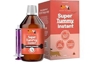 Buddy & Lola Super Tummy Instant Boxed Limited Edition - Dog Diarrhoea Treatment - Fast-Acting Runny Poop Suspension for All Breeds, Sizes and Ages - Syringe Included 250ml