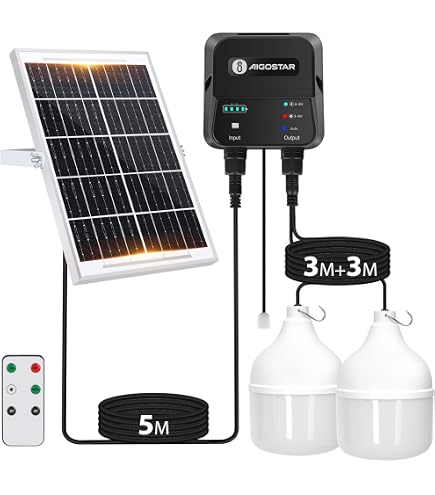 Lampada Solare A Sospensione Con 128 LED E Telecomando – Batteria 4400mAh, Sensore Di Movimento, 4 Modalità