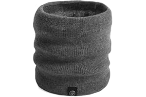 TRABIG Szalik z polaru, męski, zimowy, elastyczny szal kominowy, szal z dzianiny, podszewka polarowa, wielofunkcyjna chusta ocieplająca kark, chusta na szyję, dla mężczyzn i kobiet, na narty, rower,