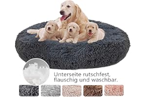 Haoye Hundebett Grosse Hunde, Flauschige Hundekissen, Premium Orthopädisches Haustierbett, kuschelige flocke Hundesofa, Hundekörbchen waschbar für mittel und große Hunde