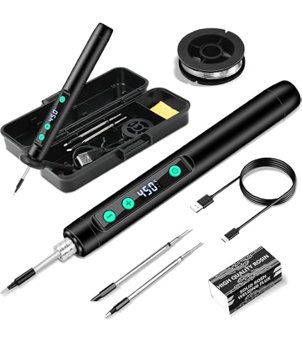 Fer à Souder USB Kit GOMETY - 3 Températures Réglables 330-450°C, Portable Sans Fil, Professionnel Fer Souder Sans Fil Fer à Souder USB Kit GOMETY - 3 Températures Réglables 330-450°C, Portable Sans Fil, Professionnel Fer Souder Sans Fil