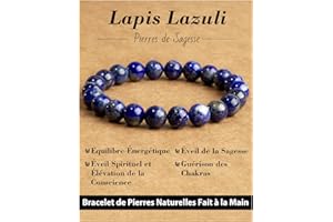 Landorilo Bracelet Femme Pierre Naturelle Lithotherapie Fait Main de 8 mm, Bracelets Élastique de Yoga en Pierres Semi Précieuse, Cadeaux de Bijoux Créatifs