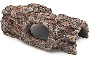 AQUA KT Reptilien Hohler Baumstamm Korkrinde Leopard Geckos Eidechsen Schlangen Klettern für Reptilien Lebensraum Dekor