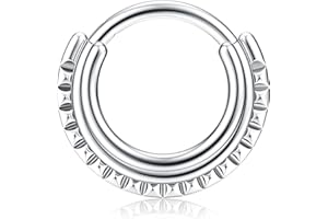 BodyBonita 16G Piercing al Setto - Acciaio Chirurgico 316L Septum Piercing Nostril Helix Orecchino Trago Piercing Naso Cerchio Cartilage Daith Piercing Naso Anello Oro 14K/Argento 8mm/10mm