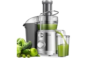 GDOR 1300W Entsafter mit größerem 81mm Einfüllschacht, leicht zu reinigender entsafter gemüse und obst juicer machine mit zwei Geschwindigkeiten für ganze Früchte und Gemüse inklusive Reinigungsbürste