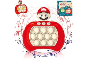 WELLXUNK Jeu de Pop Electronique, Jeu Fidget Électronique, Pop It Electronique, Jeu Quick Push Pop it, Contrôleur de Jeu Bubble Sensory Fidget Toy, Fidgets Consoles de Jeux Portables, Cadeau pour Enfants (M4)