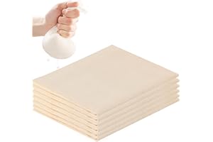 pangdapengpeng 6 pezzi Garza Alimentare per Filtrare, 50x50 cm Panno di Formaggio, Mussola da Cucina, Cheesecloth non Sbiancati per Tofu, Formaggio, Succhi (50x50cm)
