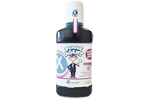 ‎MIRADENT miradent Plaque Agent® Zahnspüllösung 250 ml | zur Plaquekontrolle für Kinder | mit angenehmen "Bubble Gum"-Geschmack | gebrauchsfertig inkl. Dosierkappe | Erythrosinfrei | ohne Alkohol