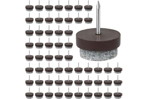 Flintronic 60 stycken filtglidare, skruvar, Ø 20 mm, brun för stolar, möbler, laminat, parkett, kakel – golvskyddskuddar, stolsben