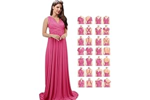 Y WJING YI JIA Womens Infinity Bride Dress Wedding Dresses for Women Formal Dresses Bridal Party Dresses for Women Bridesmaid Dress Ladies Maxi Dress with Bandeau Top