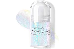 NewBang Roll-on Holographic Body Glitter Gel for Body Face Hair, Chameleon Color Changing Glitter Gel Under Light, Chunky Mermaid Sequins Festival Party Body Shimmer Glitter Makeup (9# Golden Ocean)