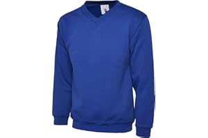 Shoppersbay Uneek UC204 Mens Adults Premium V-Neck Casual Stylish Sweatshirt XS-2XL