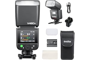 Godox V480-O Camera Flash for Olympus Panasonic, GN50 High Output, Touchscreen Control, USB-C Charging, 1.7s Fast Recycle Time, 650 Full-Power Flashes, 2.4G X Wireless 1/8000s HSS TTL Flash Speedlite