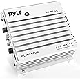 Pyle Hydra Marine Amplifier - Upgraded Elite Series 400 Watt 4 Channel Audio Amplifier | Waterproof Dual MOSFET Power Supply | GAIN Level Controls, RCA Stereo Input & LED Indicator, PLMRA402.5