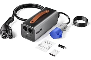 AJOJOBOT Tesla V2L Urladdare 7,5 kW - EV-urladdare med Schuko-utgång 220 V/23 A för modell 3/Y/S/X CCS2 - Extern växelströmsutgång för utomhusbruk, nödsituationer och strömöverföring V2 V