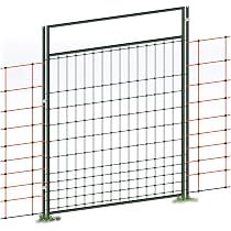 Rete Per Pollame VOSS.farming - Alta 112 Cm, Lunga 25 M, Con 9 Pali A Doppia Punta, Colore Verde
