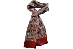 Pupathalsduk herr 100 % sidenscarf vintage mönster sidenhalsduk herrhalsduk