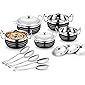 Classic Essentials Stainless Steel Handi Set, 10-Pieces, Black