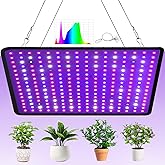 YAHAMOO Neueste YE1000 LED Grow Lampe, Pflanzenlampe LED Vollspektrum mit UV IR, Pflanzenlampen LED Grow Lampe Blüte für Gewä