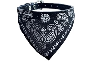 Newtensina Chien de Mode Bandana Collier Chien Collier garçon Moyen Bandana Chiot Bandana avec Collier pour Chiens