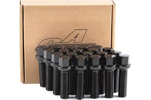 20 Förlängda Hjulskruvar Hjulbultar för Spårviddsförstoring I M14x1,5x40mm I Kulbund SW 17mm I Kompatibel med de flesta Audi