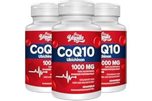 YAPILA CoQ10 avec L-Glutathion 1000mg Gélules(3 Paquets) - 100% Coenzyme Q10 Fermentée, Coenzyme Q10 Hautement Dosée, Antioxydant Coenzyme Q10, Sans Soja, Sans Gluten, Non-GMO, Végétalien