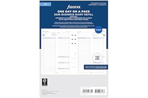 Filofax A5 business day per page English appointments 2026 diary 26-68519