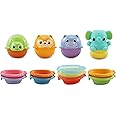 VTech Stack & Splash Bathtime Boats, Stacking & Linking BathTub Toy with 9 Colourful Boats & 3 Animal Characters, Bath Gift for Babies & Toddlers 0, 6, 12 months +, English version