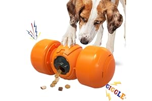 LACCEN Interaktives Hundespielzeug, rollender Leckerli-Spender für langsame Fütterung, Kichern für Hunde, Puzzle-Spielzeug, Leckerli-Spielzeug für Langeweile für mittelgroße und große Hunde