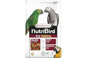 VERSELE-LAGA - NutriBird P15 Tropical - Pellet estrusi - Alimento di mantenimento per pappagalli - Multicolore - 3kg