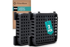 FilterBase® Filtre à Air Frais pour Réfrigérateur Liebherr | Lot de 2 | Filtre à Charbon Actif Compatible avec 9096989 9882460 988246000 et 7440021-00