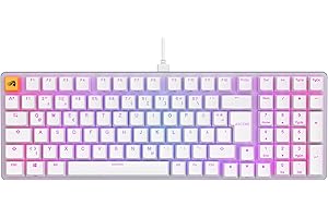 Glorious Gaming GMMK 2 Full Size (96%) - Teclado gaming mecánico, carcasa de aluminio, personalizable, keycaps dobles, switches Glorious Fox, RGB, distribuciones QWERTZ alemán - Blanco
