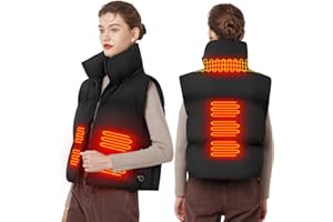 MOTEOZA Chaleco Calefactable Mujer, Chaleco Calefactable con Batería de 10000 mAh para Mujeres, 3 Niveles de Temperatura de Chaqueta Calefactable, Perfecto para Esquiar,Acampar