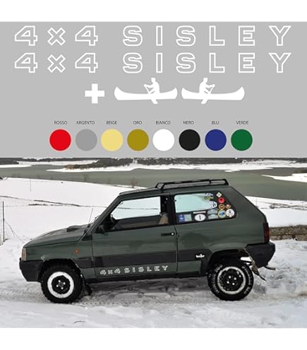 Adesivo Offroad Per Fiat Panda 4x4 - Scritte Per Portellone Posteriore In Vinile, Colore Rosso - Foto 5
