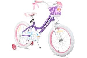 JOYSTAR Bicicleta Infantil 12/14/16/18/20 Pulgadas para niñas de 2 a 13 años, Bicicleta 12/14/16/18/20 Pulgadas con Ruedas de Apoyo y Cesta